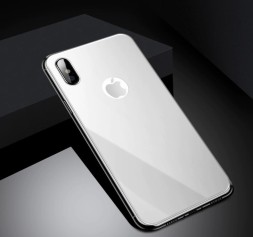 Защитное стекло для iPhone XS Max полноэкранное 5D белое на заднюю часть
