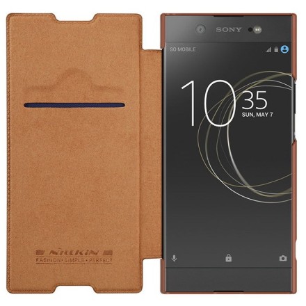 Чехол-книжка Nillkin Qin Leather Case для Sony Xperia XA1 Ultra коричневый