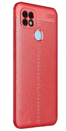 Накладка силиконовая для Realme C25 / Realme C25s под кожу красная