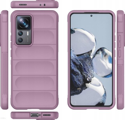 Накладка силиконовая для Xiaomi 12T / Xiaomi 12T Pro противоударная фиолетовая
