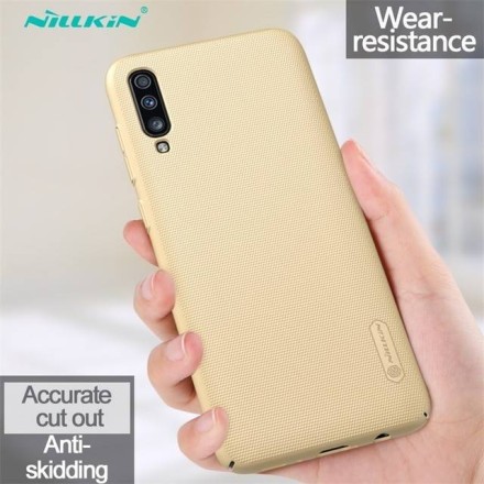 Накладка пластиковая Nillkin Frosted Shield для Samsung Galaxy A70 A705 золотая