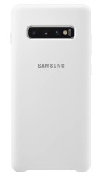 Накладка силиконовая Samsung Silicon Cover для Samsung Galaxy S10 Plus EF-PG975TWEGRU белая