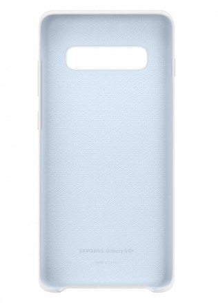 Накладка силиконовая Samsung Silicon Cover для Samsung Galaxy S10 Plus EF-PG975TWEGRU белая
