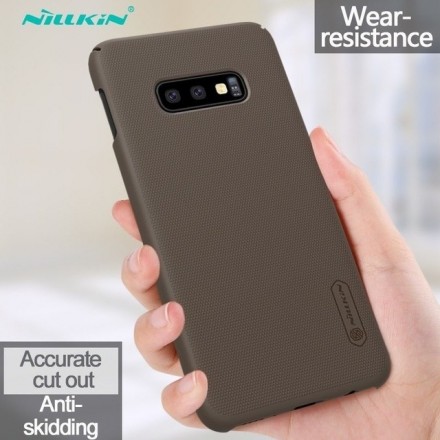 Накладка пластиковая Nillkin Frosted Shield для Samsung Galaxy S10e G970 коричневая
