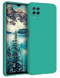 Накладка силиконовая Silicone Cover для Samsung Galaxy A22 4G / Samsung Galaxy M22 / Samsung Galaxy M32 бирюзовая