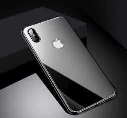 Защитное стекло для iPhone XS Max полноэкранное 5D черное на заднюю часть