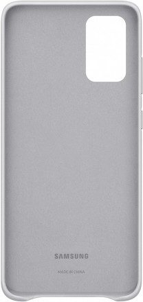 Накладка Samsung Leather Cover для Samsung Galaxy S20 Plus G985 EF-VG985LSEGRU серебристая