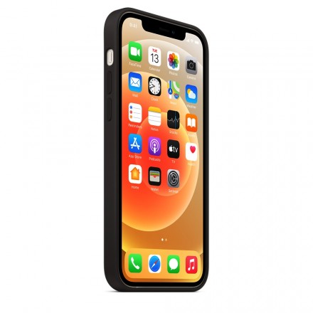 Накладка силиконовая Silicone Case для iPhone 12 / iPhone 12 Pro черная