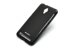 Накладка Melkco Poly Jacket силиконовая для Asus Zenfone Go ZC500TG Black Mat (черная)