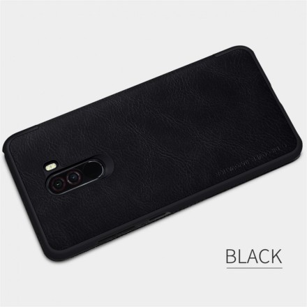 Чехол Nillkin Qin Leather Case для Pocophone F1 (Poco F1) Black (черный)