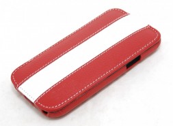 Чехол Melkco Jacka Type для Samsung Galaxy S4 I9500/9505 Red/White (красный с белой полосой)