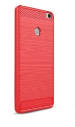 Накладка силиконовая для Xiaomi Mi Max под карбон и сталь красная