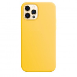 Накладка силиконовая Silicone Case для iPhone 12 / iPhone 12 Pro жёлтая