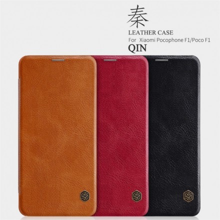 Чехол Nillkin Qin Leather Case для Pocophone F1 (Poco F1) Brown (коричневый)