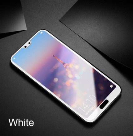 Защитное стекло для Huawei P20 Lite (Nova 3E) полноэкранное белое 5D