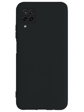 Накладка силиконовая Silicone Cover для Samsung Galaxy A12 A125 / Samsung Galaxy M12 чёрная
