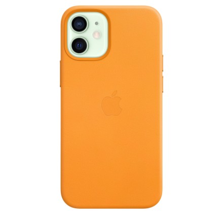 Накладка Apple Leather Case MagSafe для iPhone 12 Mini MHK63ZE/A золотой апельсин