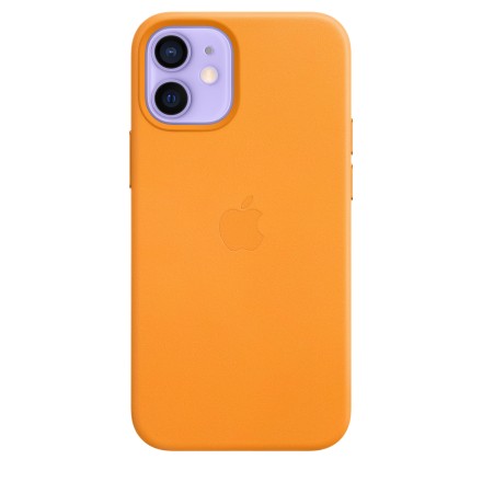 Накладка Apple Leather Case MagSafe для iPhone 12 Mini MHK63ZE/A золотой апельсин