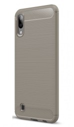 Накладка силиконовая для Samsung Galaxy M10 M105 карбон и сталь серая