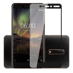 Защитное стекло для Nokia 6 2018 полноэкранное черное