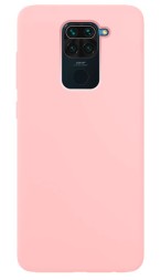 Накладка силиконовая Silicone Cover для Xiaomi Redmi Note 9 розовая