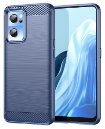 Накладка силиконовая для OnePlus Nord CE 2 5G карбон сталь синяя