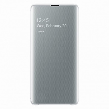 Чехол Samsung Clear View Cover для Samsung Galaxy S10 Plus G975 EF-ZG975CWEGRU белый