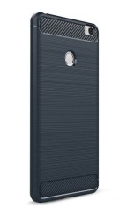 Накладка силиконовая для Xiaomi Mi Max под карбон и сталь синяя