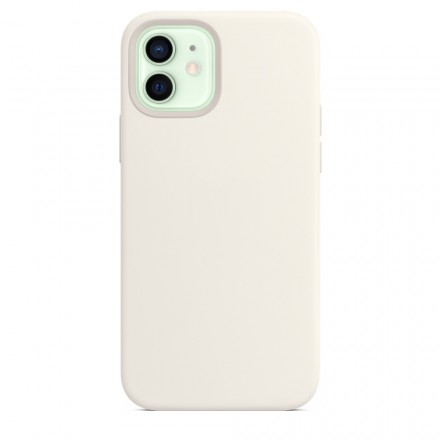 Накладка силиконовая Silicone Case для iPhone 12 / iPhone 12 Pro белая