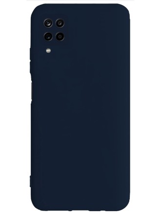 Накладка силиконовая Silicone Cover для Samsung Galaxy A12 A125 / Samsung Galaxy M12 синяя