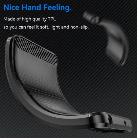 Накладка силиконовая для Realme GT3 / Realme GT Neo 5 карбон сталь чёрная