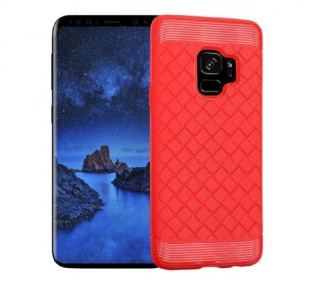 Накладка силиконовая i-Zore для Samsung Galaxy S9 G960 плетеная красная
