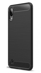 Накладка силиконовая для Samsung Galaxy M10 M105 карбон и сталь черная