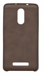 Накладка силиконовая для Xiaomi Redmi Note 3 кожзам коричневая