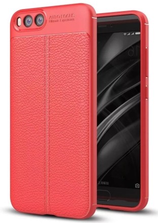 Накладка силиконовая для Xiaomi Mi Note 3 под кожу красная