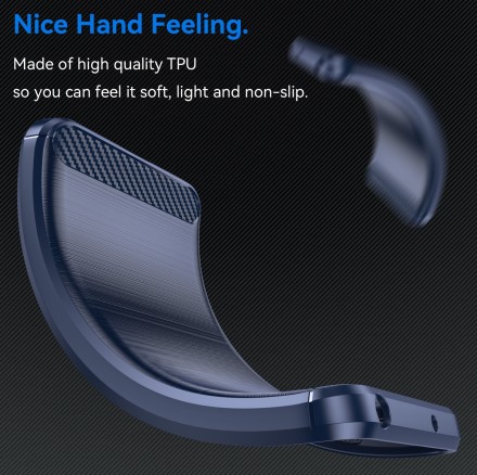 Накладка силиконовая для Realme GT3 / Realme GT Neo 5 карбон сталь синяя