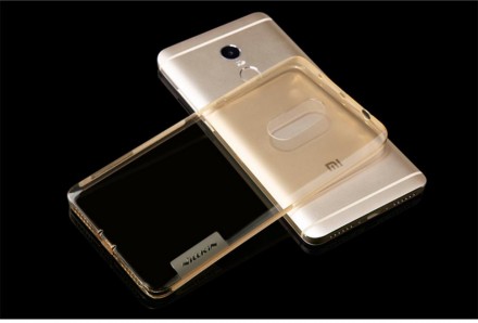 Накладка силиконовая Nillkin Nature TPU Case для Xiaomi Redmi Note 4 прозрачно-золотая