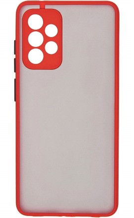 Накладка пластиковая матовая для Samsung Galaxy A33 5G A336 с силиконовой окантовкой красная