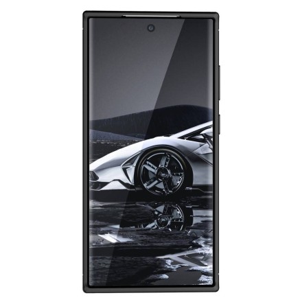 Накладка силиконовая для Samsung Galaxy S23 Ultra S918 под карбон чёрная