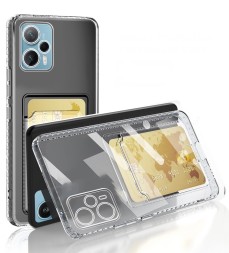 Накладка силиконовая Clear Case для Poco F5 5G / Xiaomi Redmi Note 12 Turbo с кардхолдером прозрачная