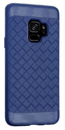 Накладка силиконовая i-Zore для Samsung Galaxy S9 G960 плетеная плетеная синяя