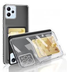Накладка силиконовая Clear Case для Xiaomi Redmi 12 с кардхолдером прозрачная