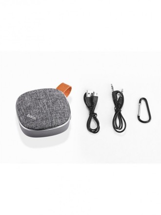 Портативная колонка HOCO BS9 Light Textile Desktop Wireless Speaker серая