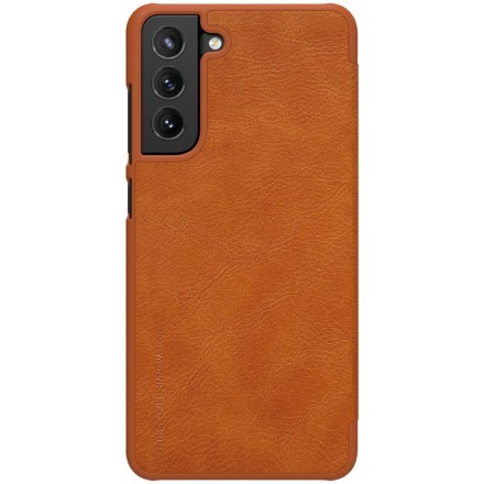 Чехол-книжка Nillkin Qin Leather Case для Samsung Galaxy S21 FE G990 коричневый