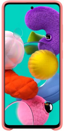Накладка Samsung Silicone Cover для Samsung Galaxy A51 A515 EF-PA515TPEGRU розовая