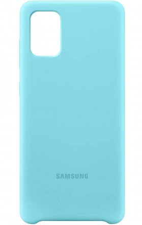 Накладка Samsung Silicone Cover для Samsung Galaxy A71 A715 EF-PA715TLEGRU голубая