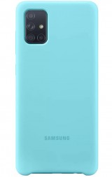Накладка Samsung Silicone Cover для Samsung Galaxy A71 A715 EF-PA715TLEGRU голубая