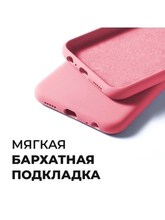 Накладка силиконовая Silicone Cover для Samsung Galaxy A12 A125 / Samsung Galaxy M12 розовая