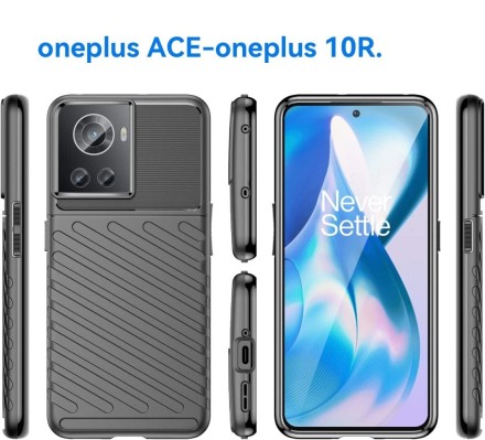 Накладка силиконовая Thunder Series для OnePlus Ace / OnePlus 10R чёрная