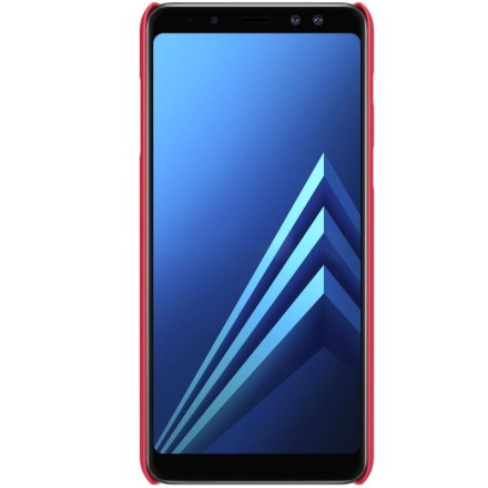 Накладка пластиковая Nillkin Frosted Shield для Samsung Galaxy A8 (2018) A530 красная